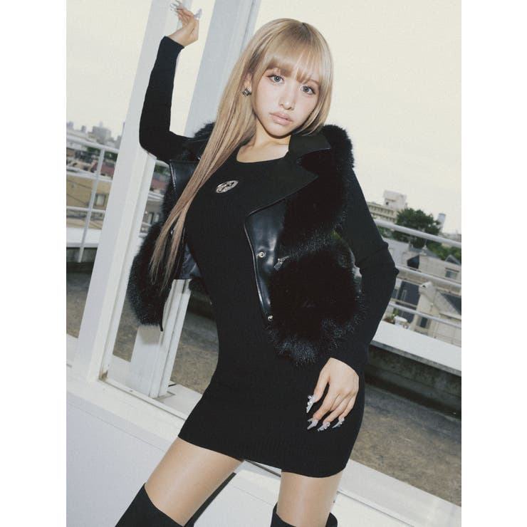 GD bijou MOLDニットワンピース | GYDA | 詳細画像2 