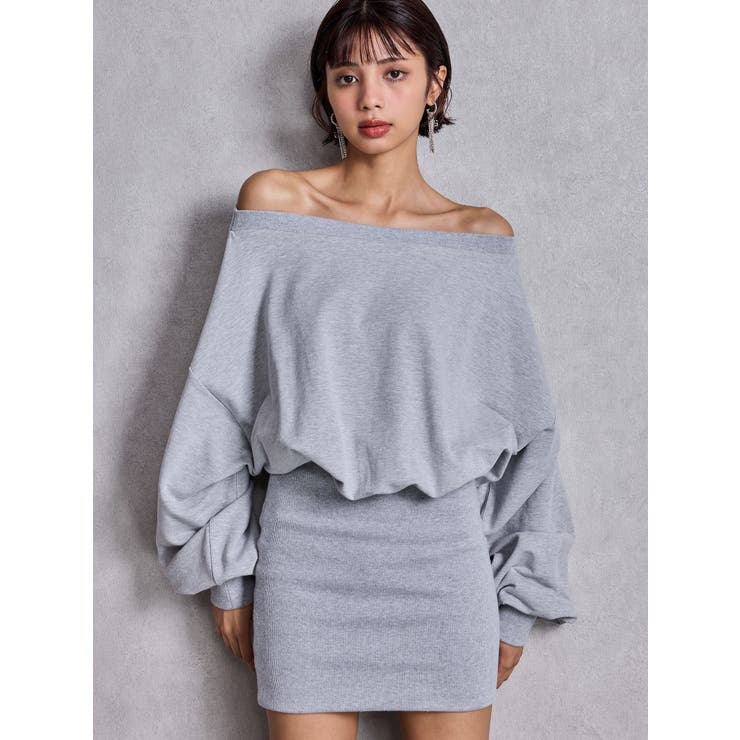 GGドッキングオフショルスウェットワンピース | GYDA | 詳細画像3 