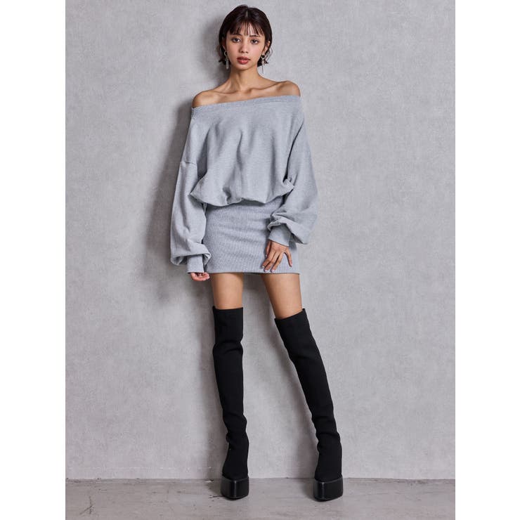 GGドッキングオフショルスウェットワンピース | GYDA | 詳細画像5 