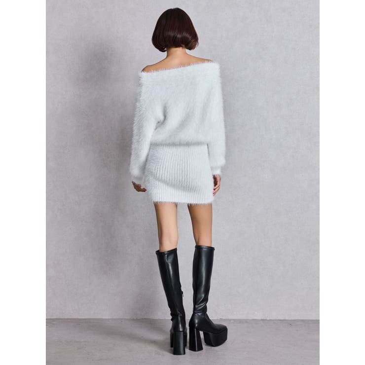 オフショルデザインシャギーニットワンピース | GYDA | 詳細画像13 