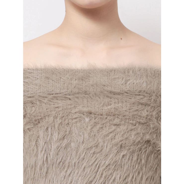 オフショルデザインシャギーニットワンピース | GYDA | 詳細画像17 