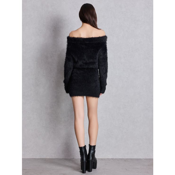 オフショルデザインシャギーニットワンピース | GYDA | 詳細画像9 