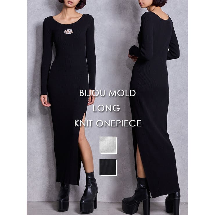 GD bijou MOLD LONGニットワンピース | GYDA | 詳細画像1 