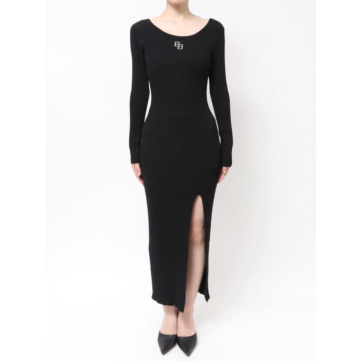 GGプレート long sleeve LONGニットワンピース | GYDA | 詳細画像12 