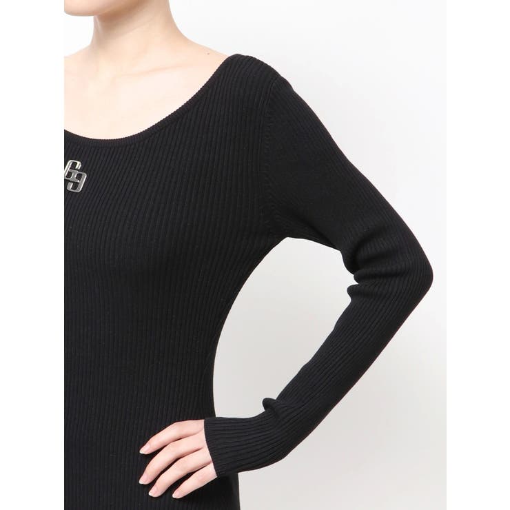 GGプレート long sleeve LONGニットワンピース | GYDA | 詳細画像16 