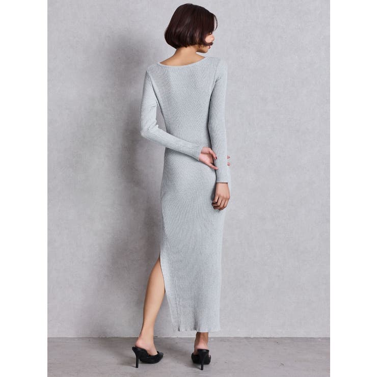 GGプレート long sleeve LONGニットワンピース | GYDA | 詳細画像7 