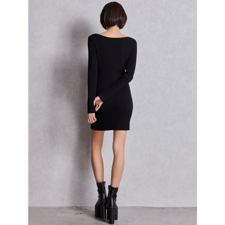 GGプレート long sleeveニットワンピース | GYDA | 詳細画像5 