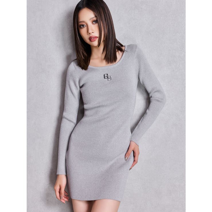 GGプレート long sleeveニットワンピース | GYDA | 詳細画像8 