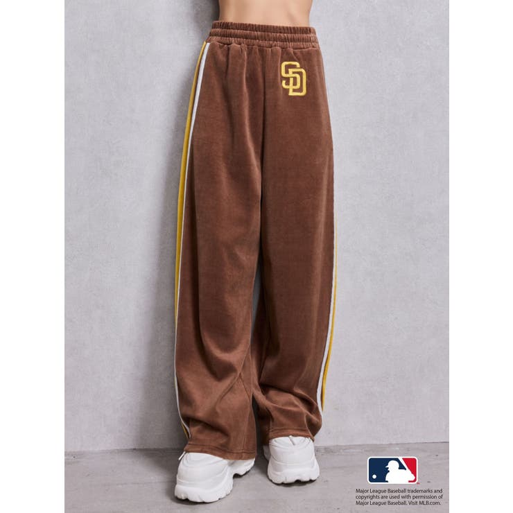 ブラウン | GYDA［MLB］2ラインワイドパンツ | GYDA