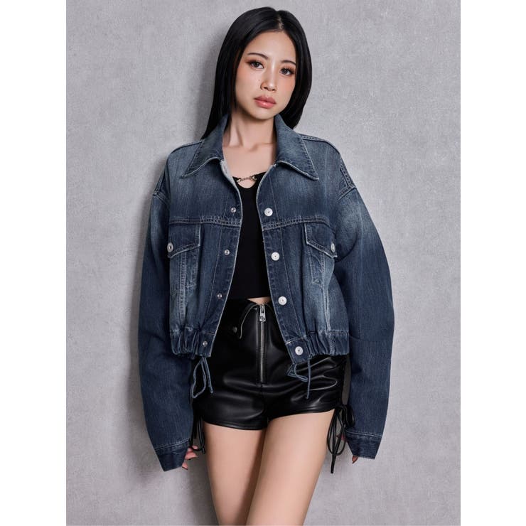 GG drawstring fake leatherショートパンツ | GYDA | 詳細画像16 