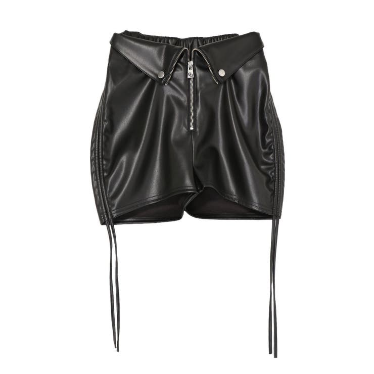 GG drawstring fake leatherショートパンツ | GYDA | 詳細画像31 