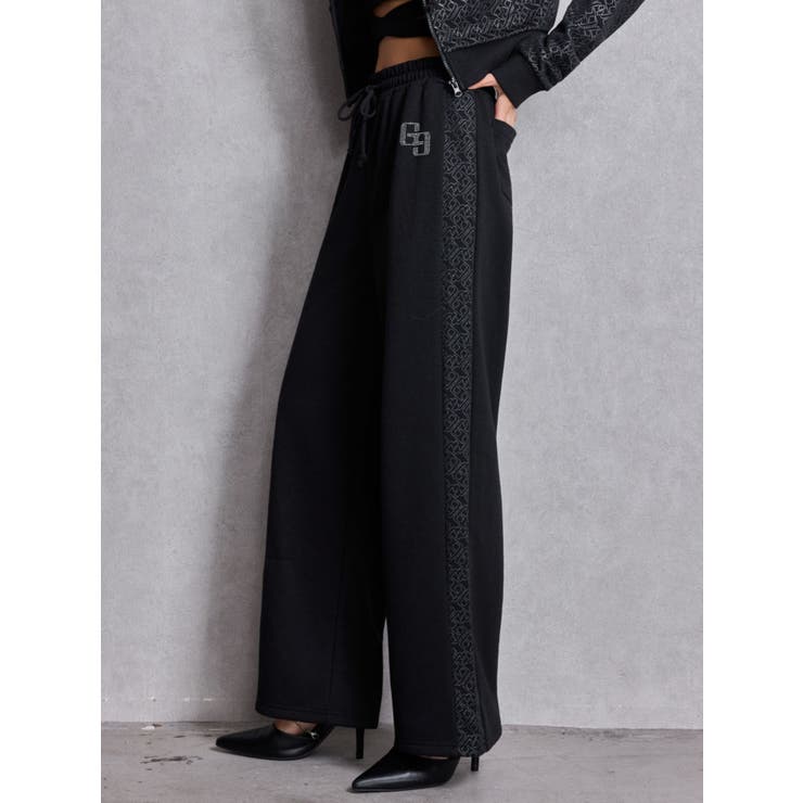 GG chain glitter print straightパンツ | GYDA | 詳細画像17 