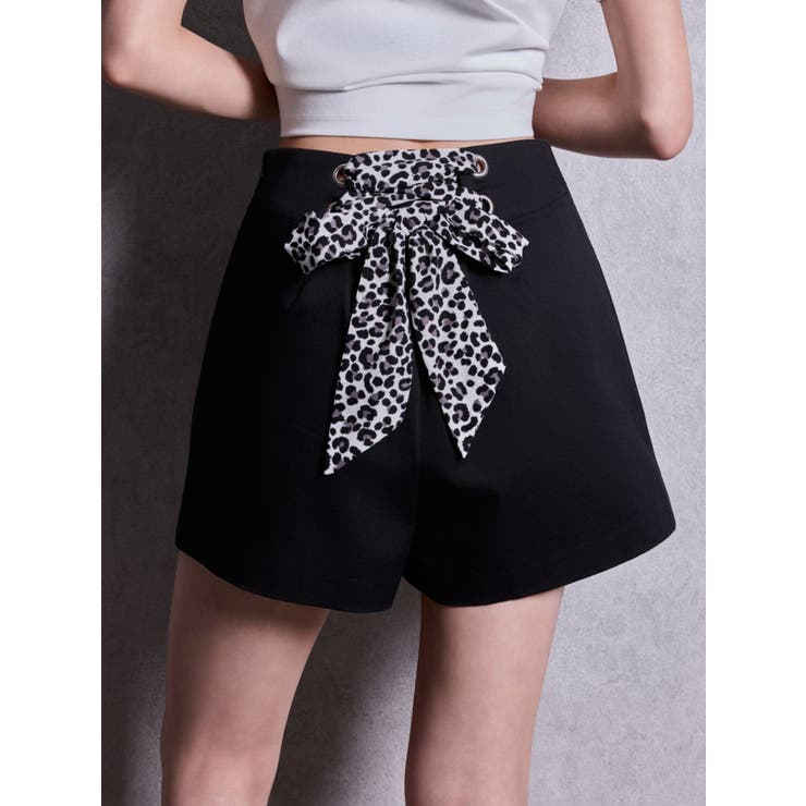 ブラック | BACK LACE UPショートパンツ | GYDA