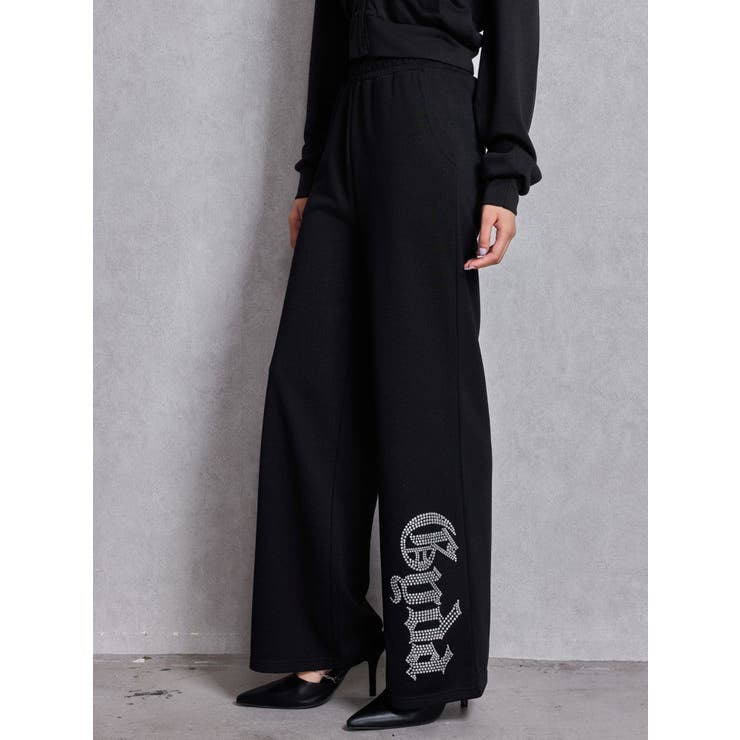 ブラック | NEW GYDAラメフレアパンツ | GYDA