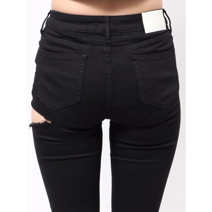 ミドルウエストSIDE RIPPEDカラースキニーパンツ | GYDA | 詳細画像19 