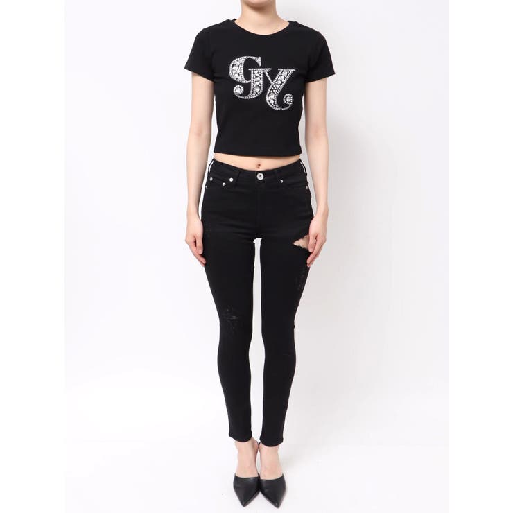 ミドルウエストSIDE RIPPEDカラースキニーパンツ | GYDA | 詳細画像24 