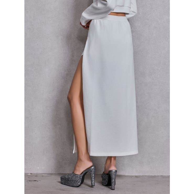 sacred edge crossレースアップロングスリットスウェットスカート | GYDA | 詳細画像15 