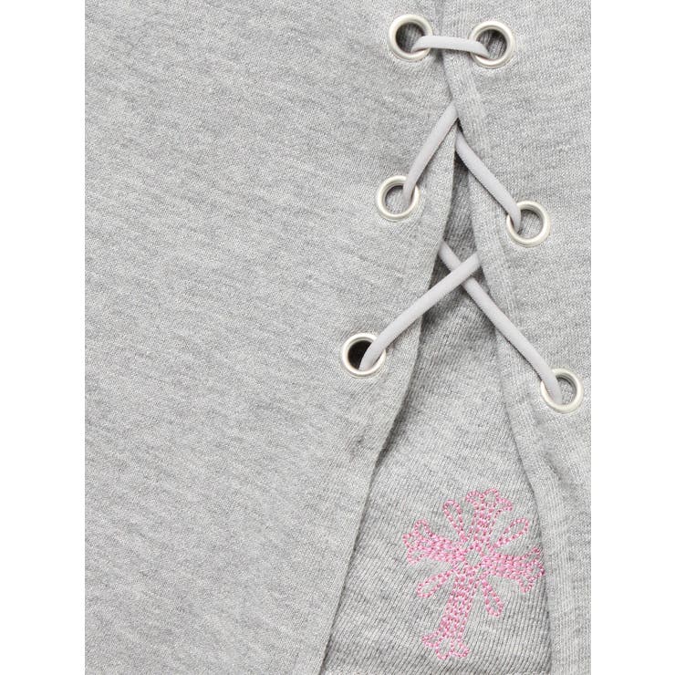 sacred edge crossレースアップロングスリットスウェットスカート | GYDA | 詳細画像24 