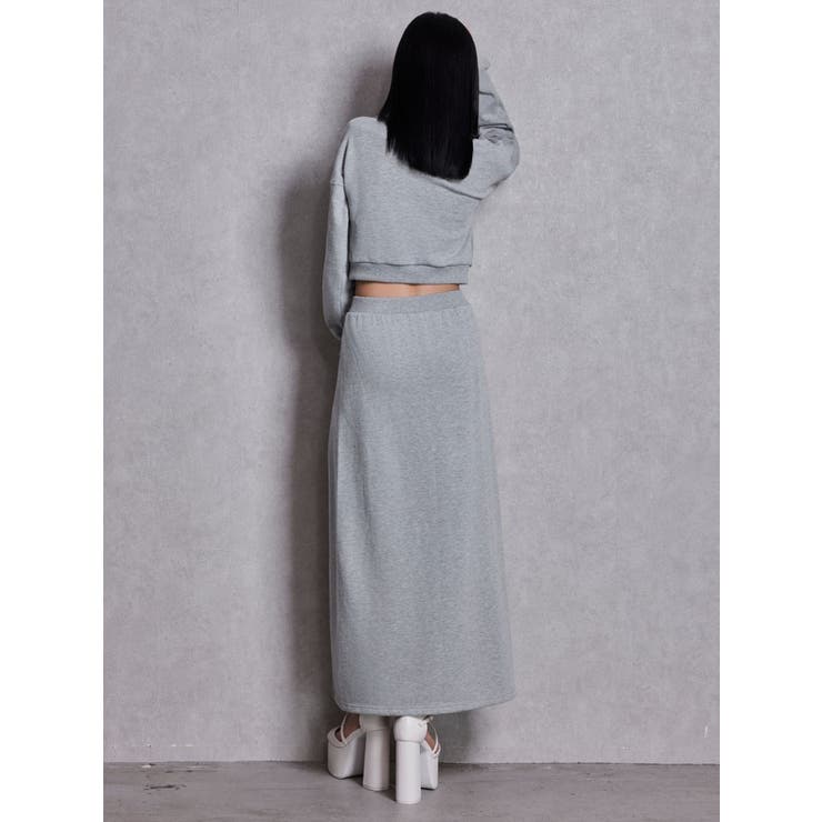 sacred edge crossレースアップロングスリットスウェットスカート | GYDA | 詳細画像6 