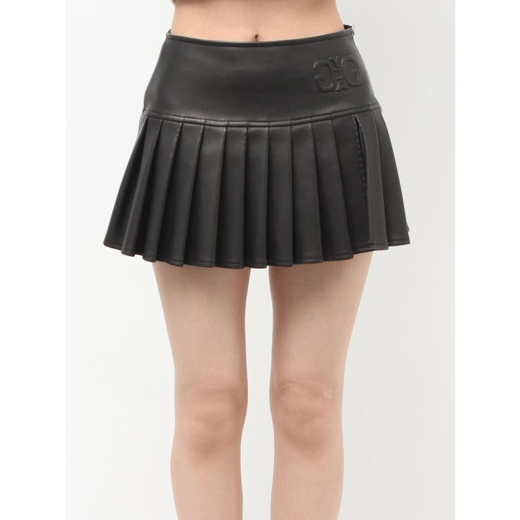 スリットフェイクレザープリーツスカートライクショートパンツ | GYDA | 詳細画像17 