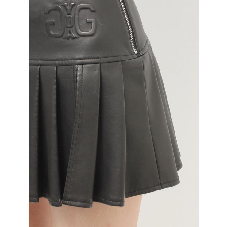 スリットフェイクレザープリーツスカートライクショートパンツ | GYDA | 詳細画像21 