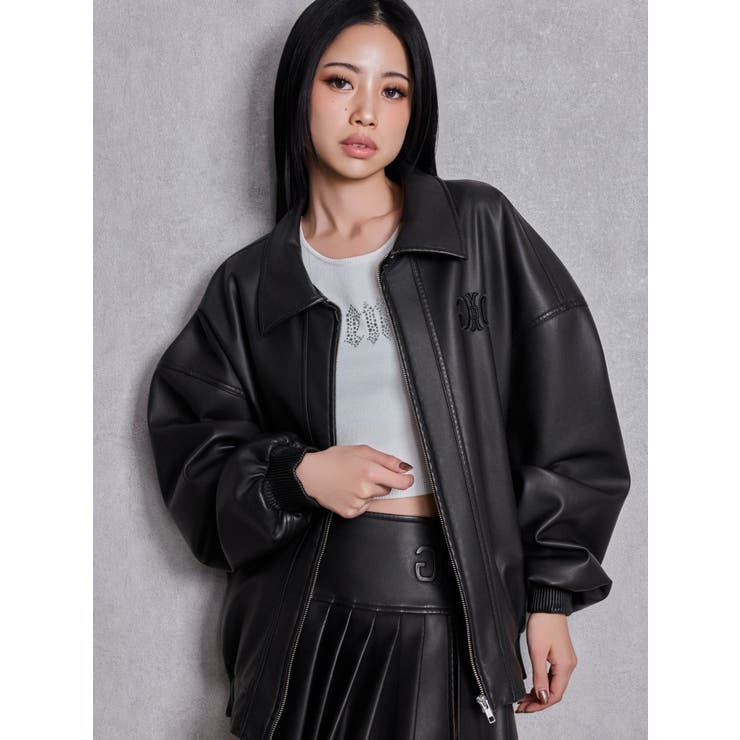 スリットフェイクレザープリーツスカートライクショートパンツ | GYDA | 詳細画像7 