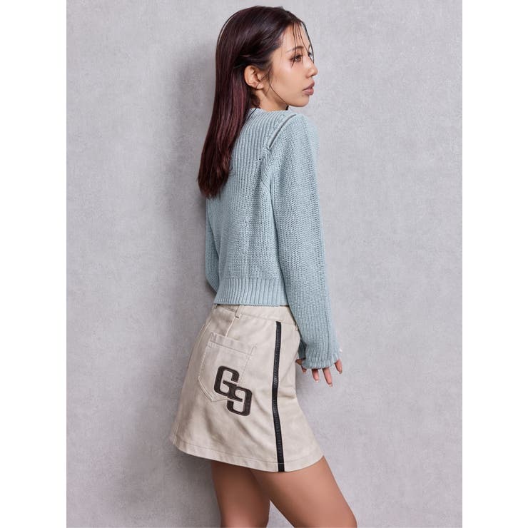 GGラインFake Leatherスカートライクショートパンツ | GYDA | 詳細画像18 