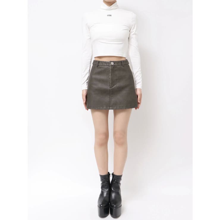 GGラインFake Leatherスカートライクショートパンツ | GYDA | 詳細画像42 