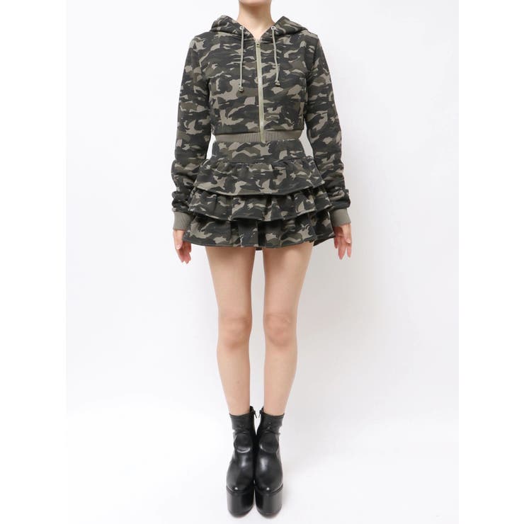 Sweat tiered スカートライクショートパンツ | GYDA | 詳細画像17 