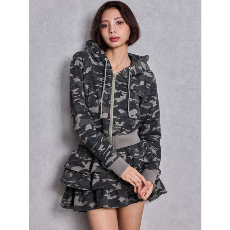 Sweat tiered スカートライクショートパンツ | GYDA | 詳細画像4 