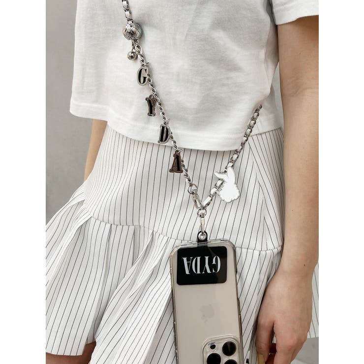 オフホワイト | GYDA original charmスマホショルダ― | GYDA