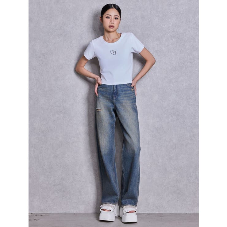 Thick sole bijouストラップサンダル | GYDA | 詳細画像32 