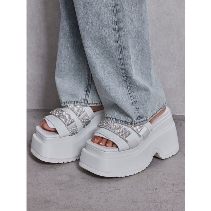 Thick sole bijouストラップサンダル | GYDA | 詳細画像4 