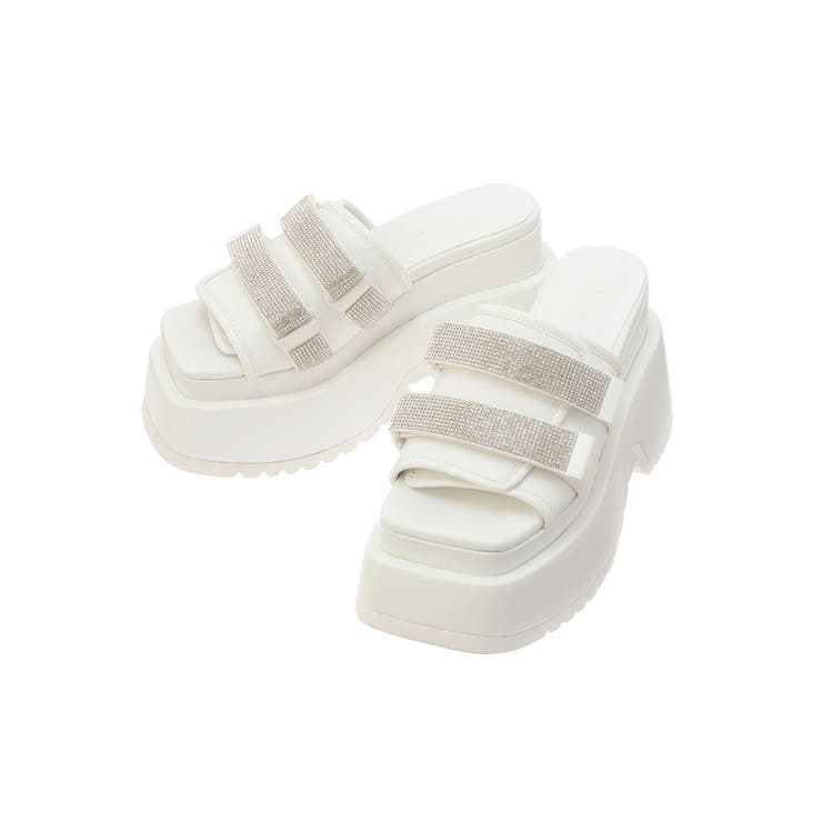Thick sole bijouストラップサンダル[品番：MKSW0068644]｜GYDA