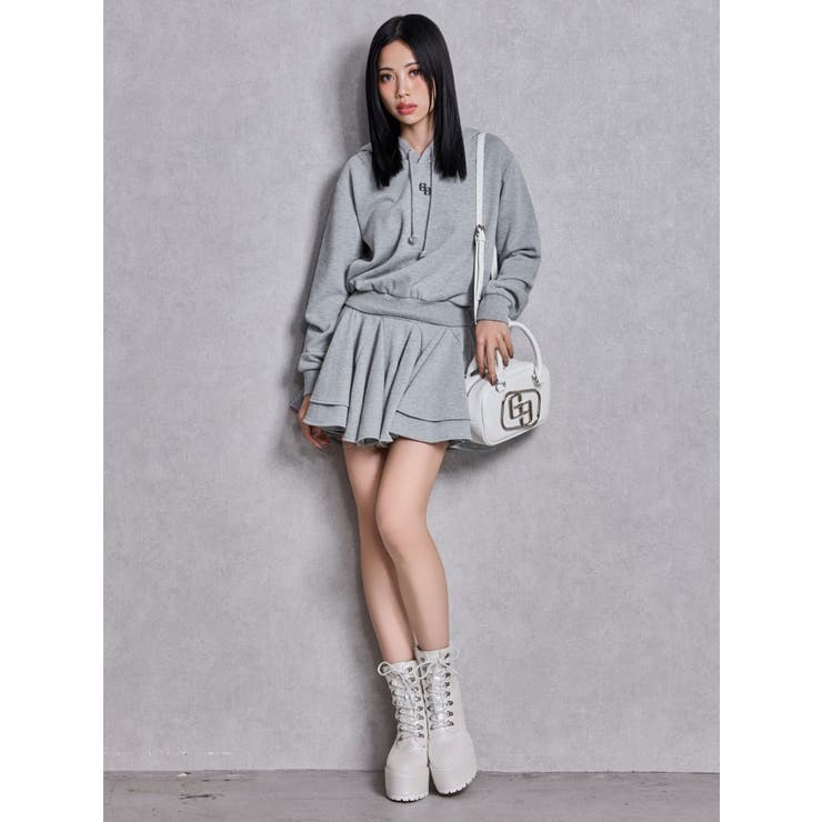 shiny lace upタンクソールショートブーツ | GYDA | 詳細画像30 