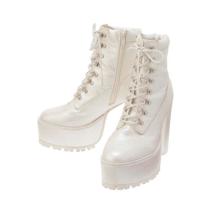 shiny lace upタンクソールショートブーツ | GYDA | 詳細画像39 