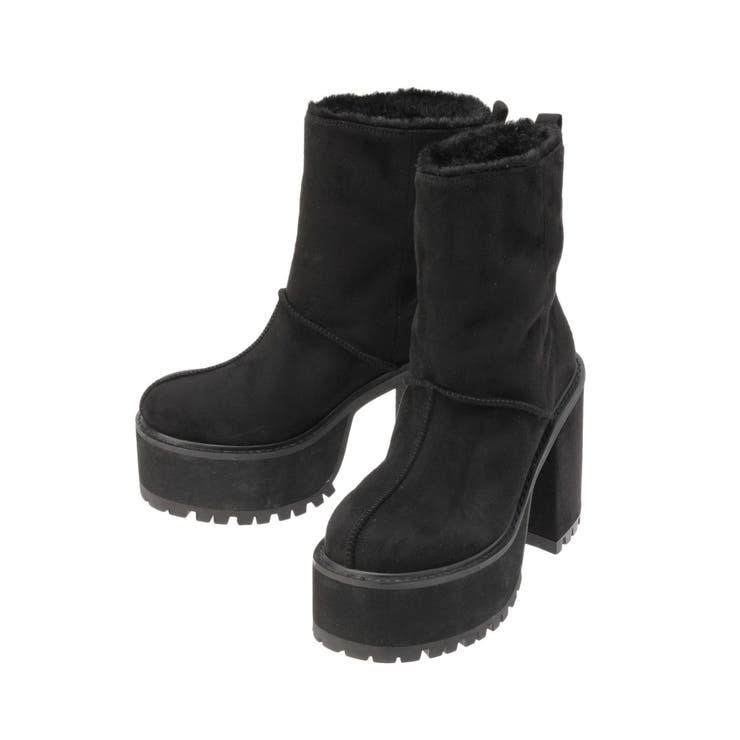 フェイクムートンplatformショートブーツ | GYDA | 詳細画像28 