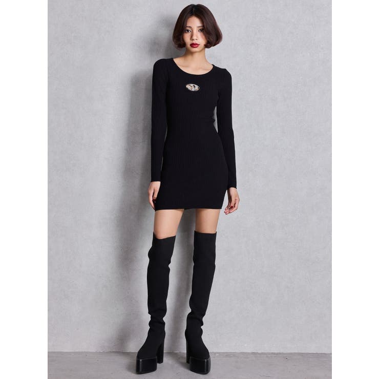 チャンキーソール KNEEニットブーツ | GYDA | 詳細画像13 