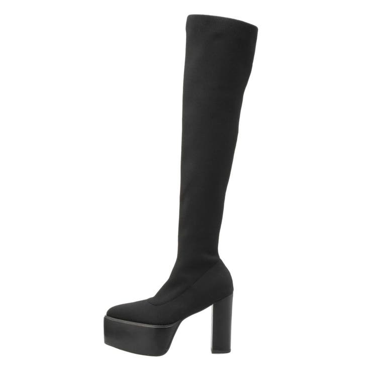 チャンキーソール KNEEニットブーツ | GYDA | 詳細画像22 