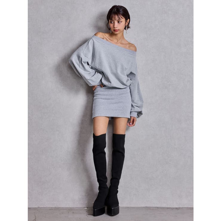 チャンキーソール KNEEニットブーツ | GYDA | 詳細画像6 