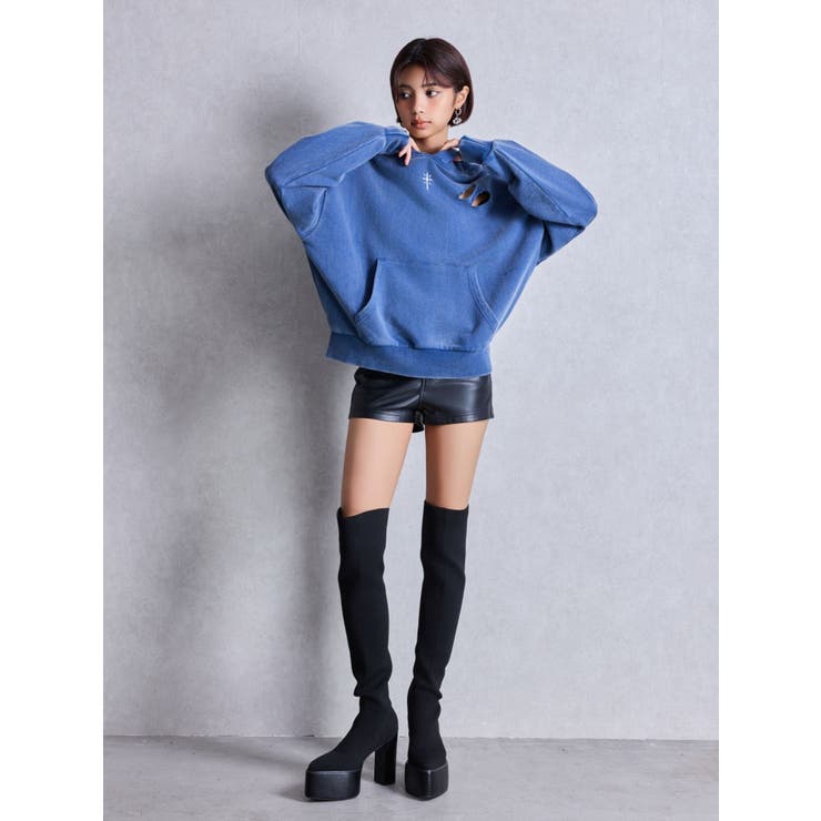 チャンキーソール KNEEニットブーツ | GYDA | 詳細画像9 