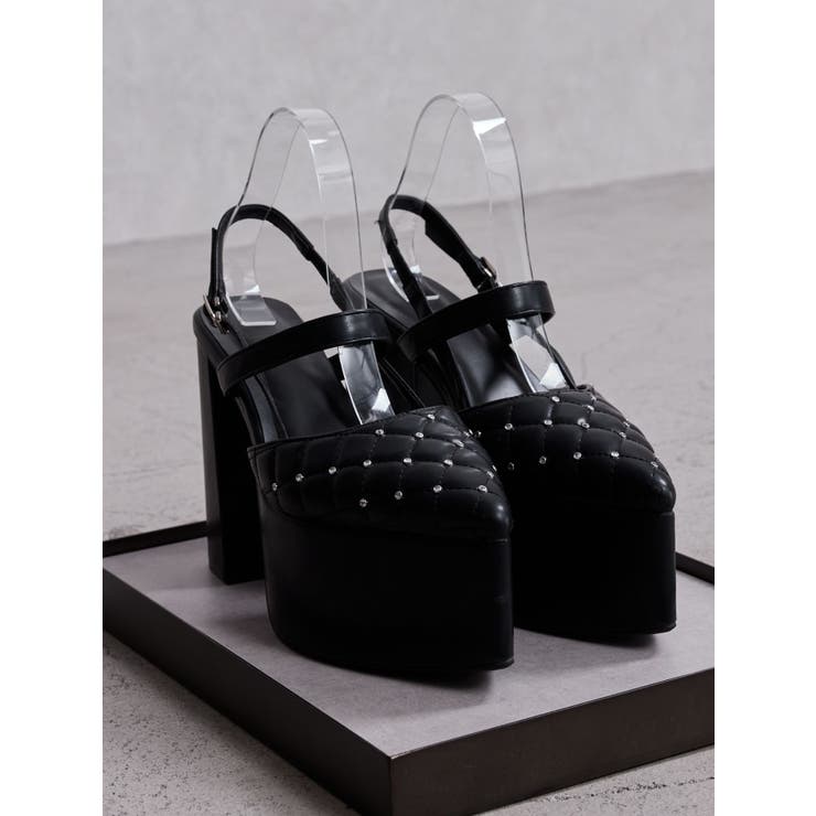 ブラック | bijou quiltingパンプス | GYDA