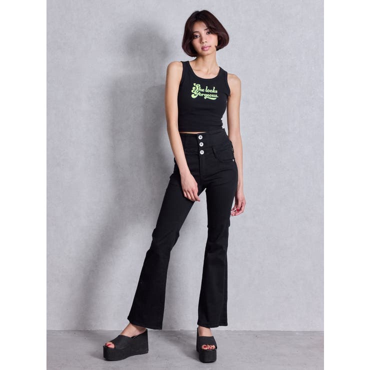 NEWハイウエストBACKクロスフレアパンツ | GYDA | 詳細画像13 