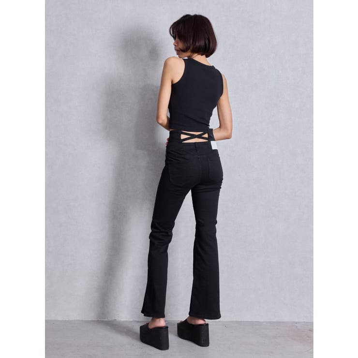 NEWハイウエストBACKクロスフレアパンツ | GYDA | 詳細画像15 