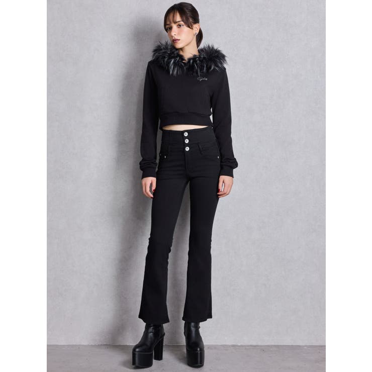 NEWハイウエストBACKクロスフレアパンツ | GYDA | 詳細画像20 