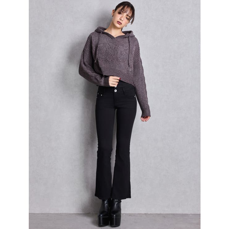 NEWハイウエストBACKクロスフレアパンツ | GYDA | 詳細画像21 