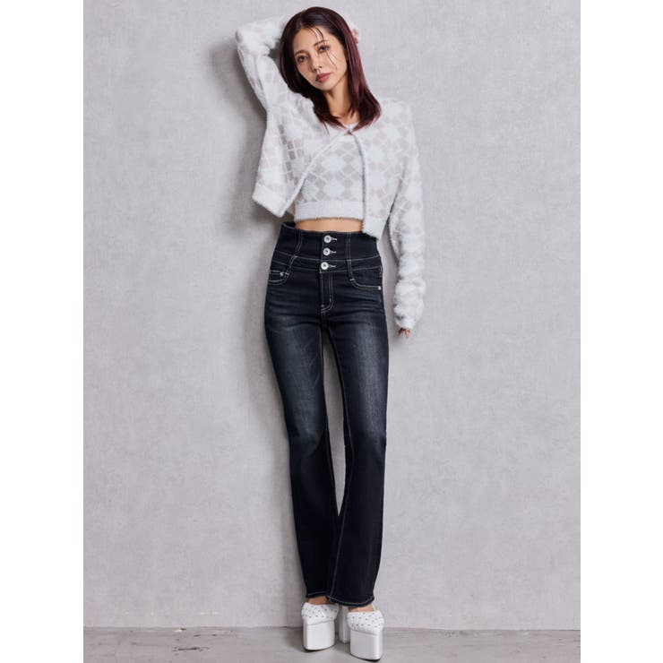 NEWハイウエストBACKクロスフレアパンツ | GYDA | 詳細画像24 