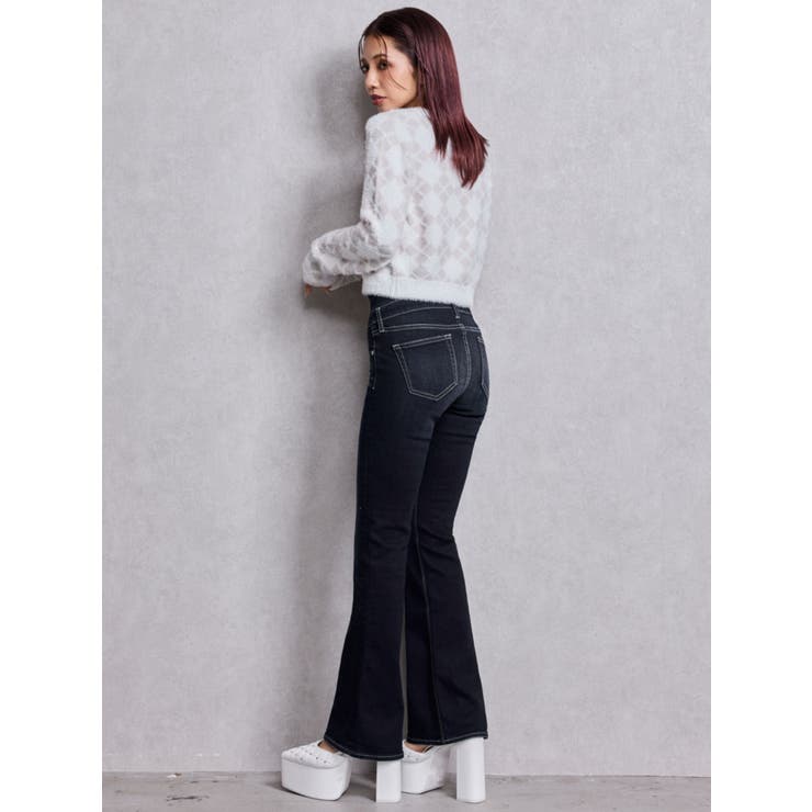 NEWハイウエストBACKクロスフレアパンツ | GYDA | 詳細画像25 