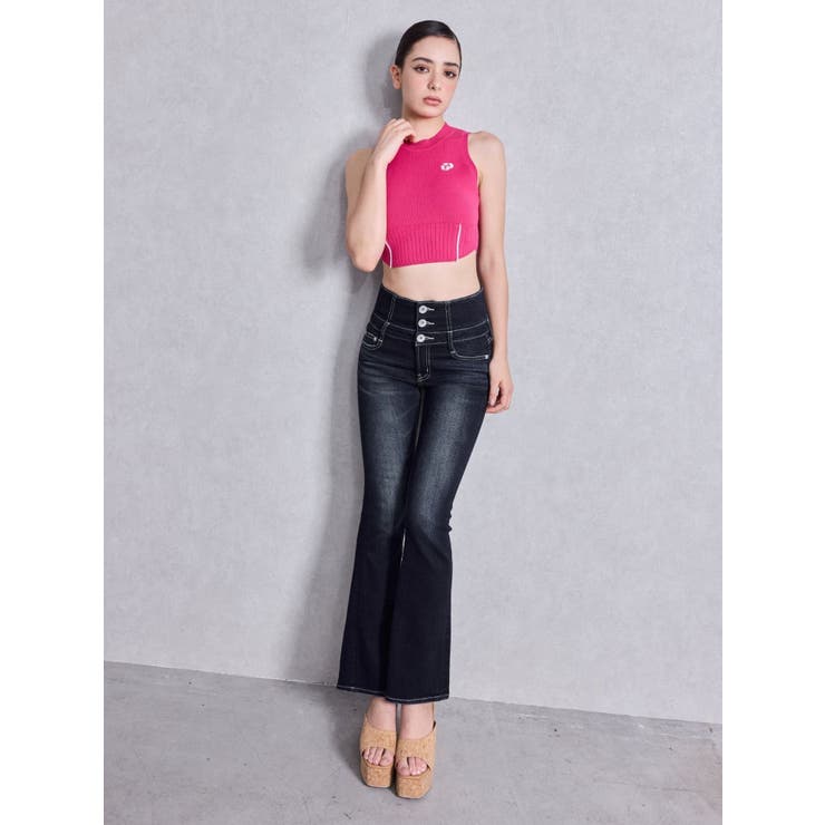 NEWハイウエストBACKクロスフレアパンツ | GYDA | 詳細画像26 