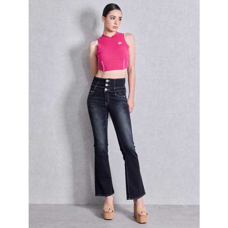 NEWハイウエストBACKクロスフレアパンツ | GYDA | 詳細画像27 